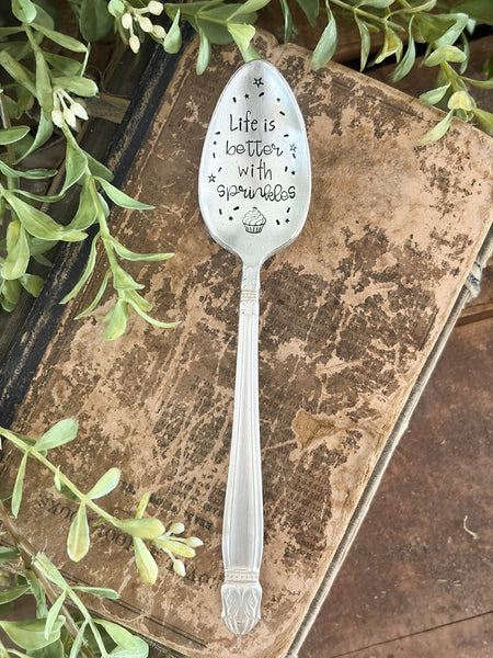 Life is Better with Sprinkles Vintage Spoon