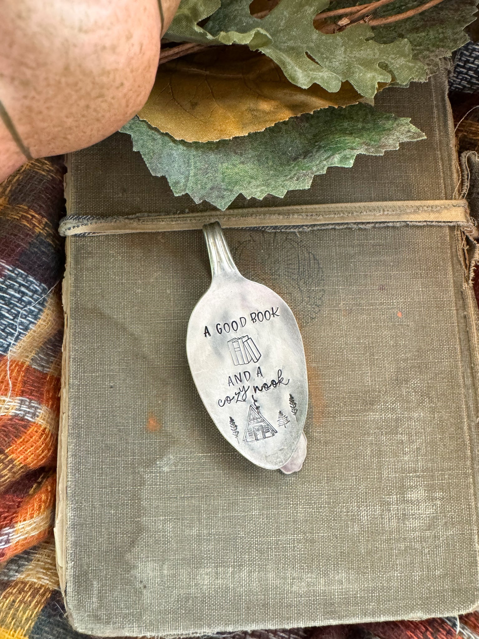 A Good Book And A Cozy Nook Spoon Bookmark