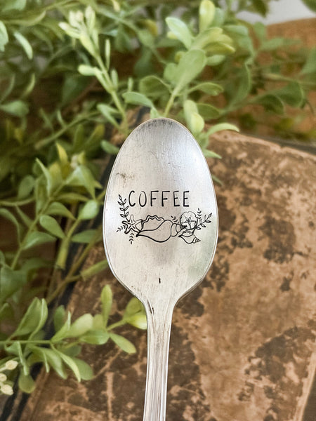 Coffee with Seashells Vintage Spoon