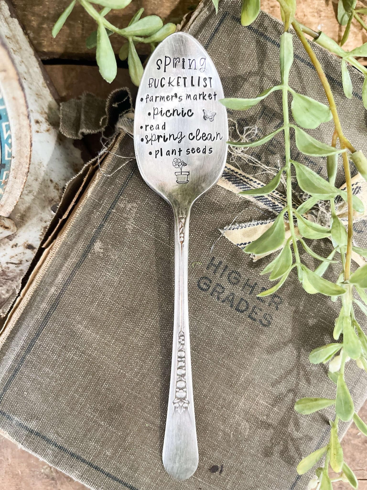 Spring Bucket List Vintage spoon