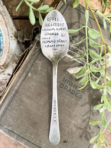 Spring Bucket List Vintage spoon