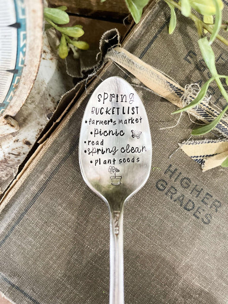 Spring Bucket List Vintage spoon