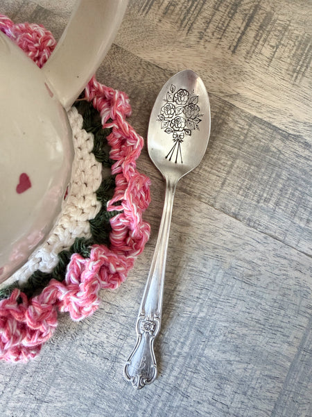 Rose Bouquet Vintage Spoon