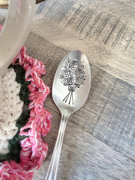 Rose Bouquet Vintage Spoon