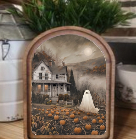 Arch Moody Ghost House Sign