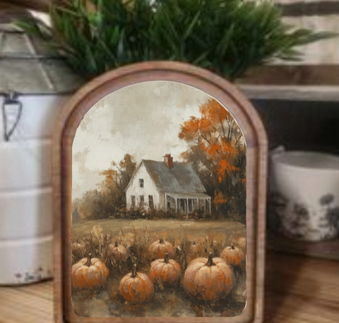 Arch Pumpkin Farmhouse Sign