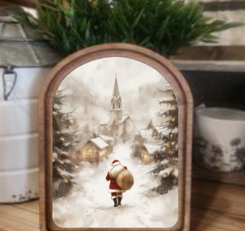 Arch Village Santa Sign