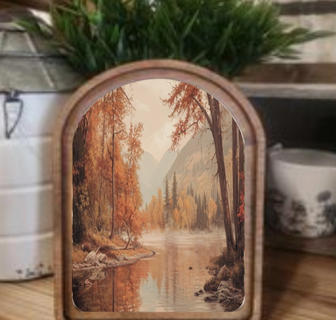 Arch Autumn River Sign