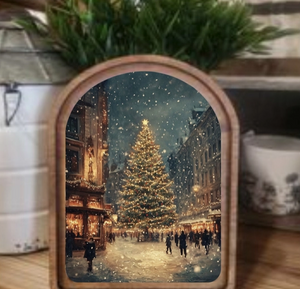 Arch Christmas Tree Main Street Sign