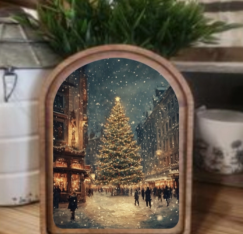 Arch Christmas Tree Main Street Sign