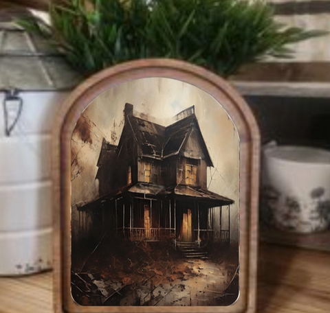 Arch Halloween Haunted House Sign