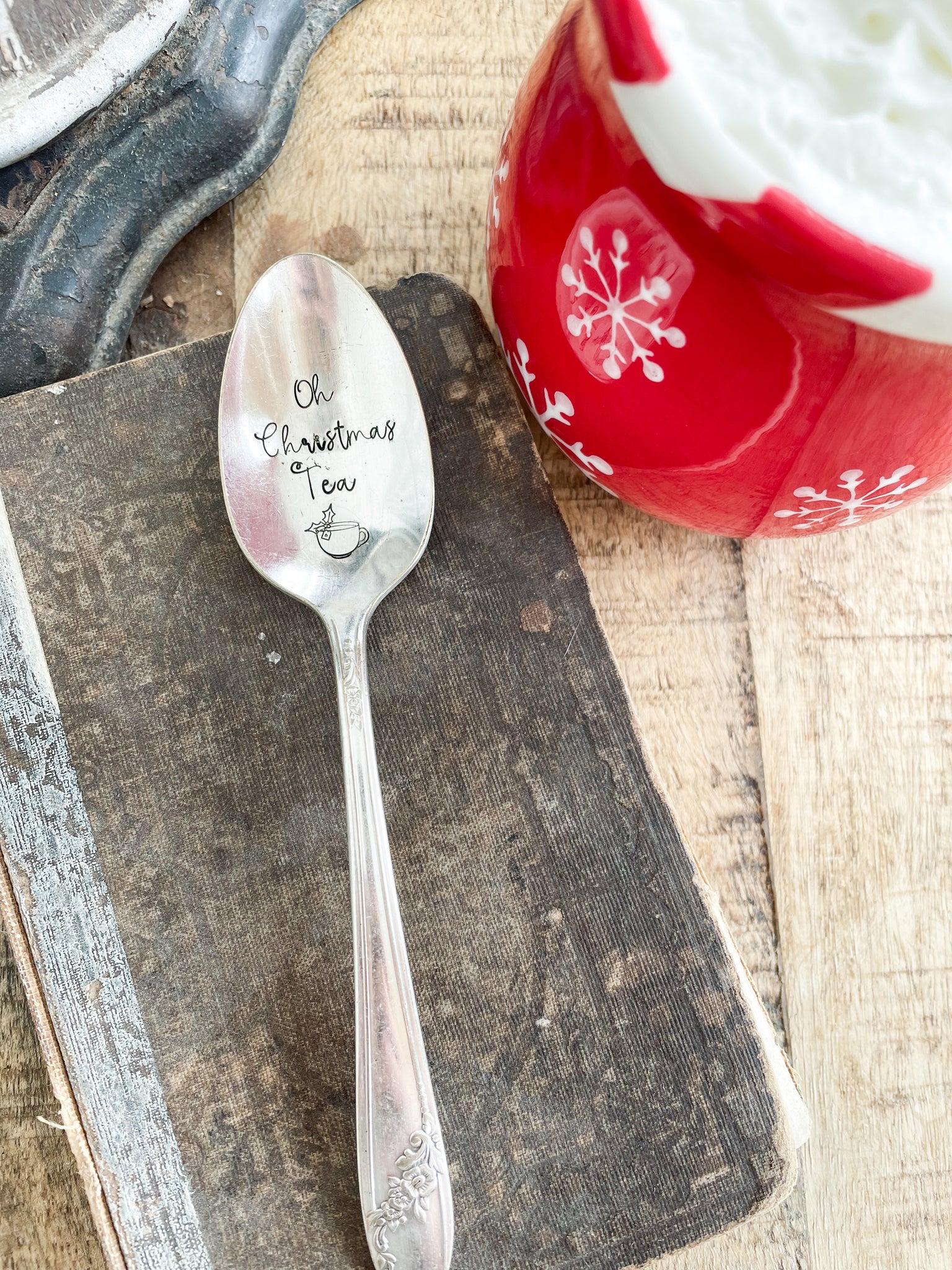Oh Christmas Tea Vintage Spoon