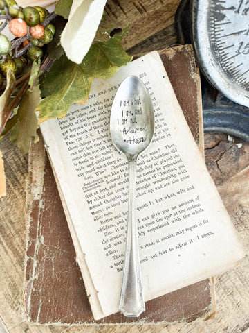 I Am What I Am And I Am Not Ashamed Vintage Spoon