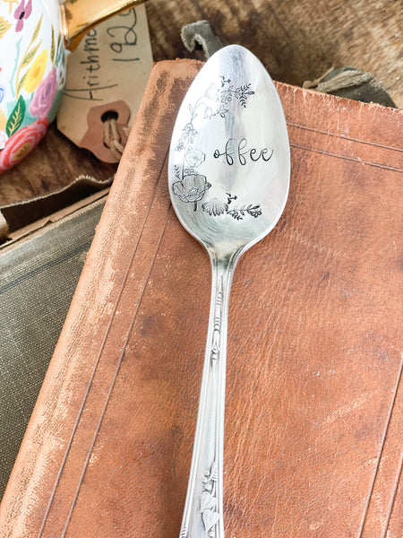 Limited Edition Coffee & Tea Floral Vintage Spoon