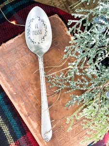 Be Merry Wreath Vintage Spoon