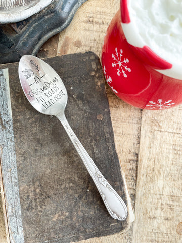 At Christmas All Roads Lead Home Vintage Spoon