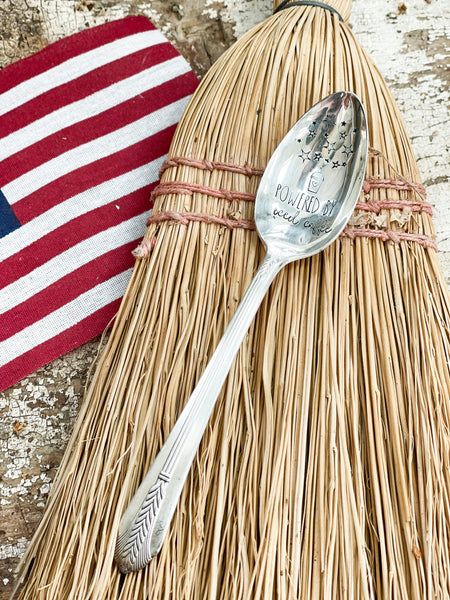 Powered By Iced Coffee Vintage Spoon