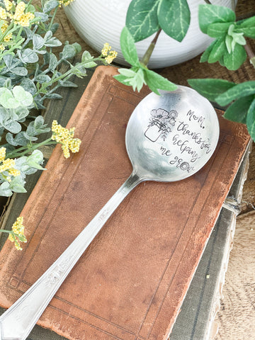 Mom Thanks For Helping Me Grow Vintage Spoon