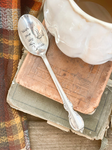 Start Your Day With Coffee Vintage Spoon