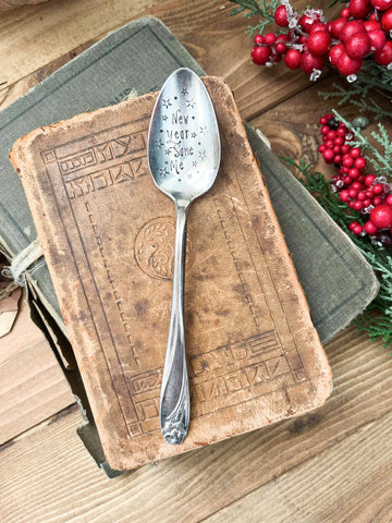 New Year Same Me Vintage Spoon