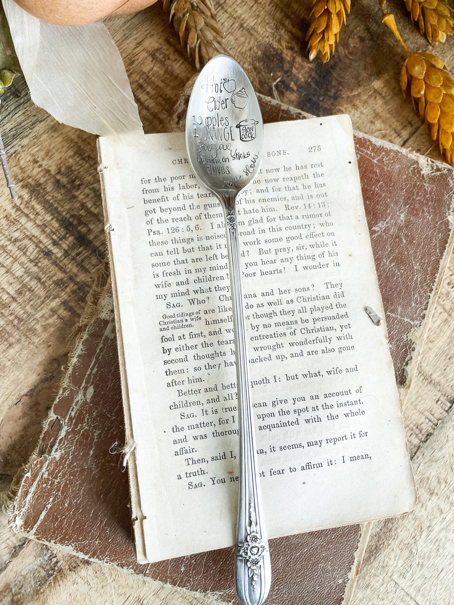 Hot Cider Recipe Vintage Spoon