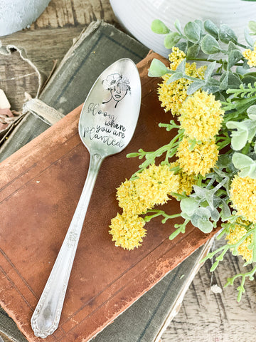 Bloom Where You Are Planted Vintage spoon