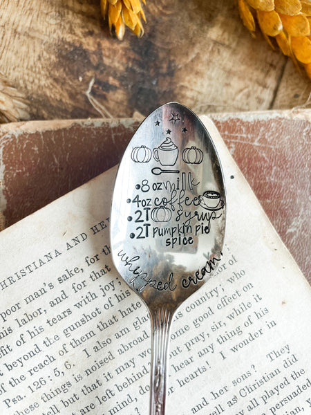 Pumpkin Spice Recipe Vintage Spoon