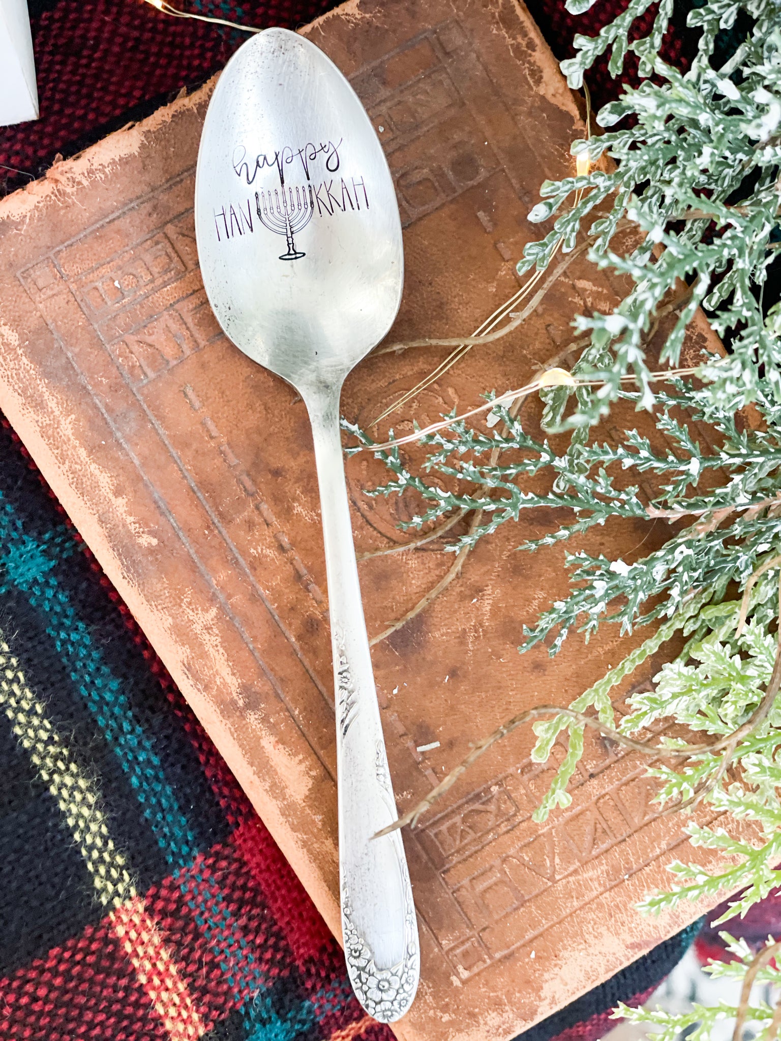 Happy Hanukkah Vintage Spoon