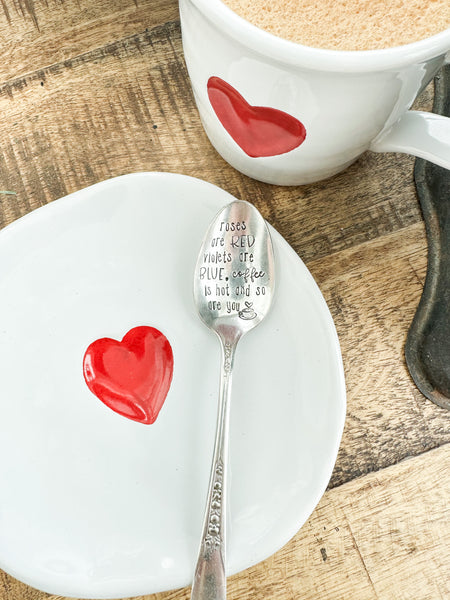 Rose Are Red Violets Are Blue Coffee Is Hot And So Are You Vintage Spoon