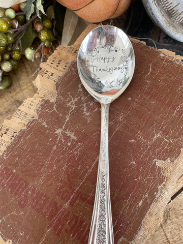 Happy Thanksgiving Vintage Spoon